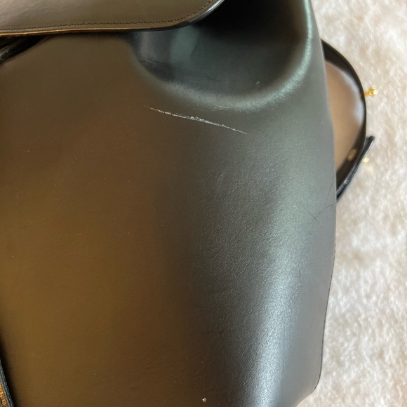 Mansur Gavriel $895 large leather black flamma drawstring backpack - Picture 5 of 16